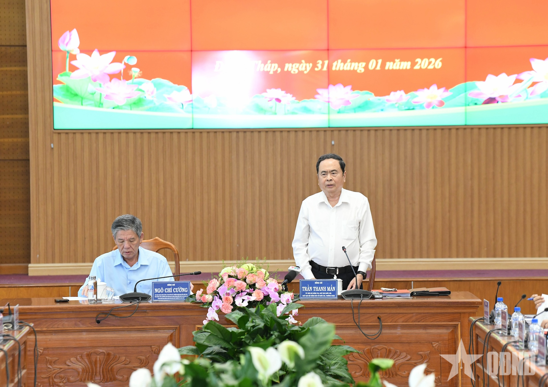 Chủ tịch Quốc hội Trần Thanh Mẫn giám sát, kiểm tra công tác bầu cử đại biểu Quốc hội, HĐND các cấp tại tỉnh Đồng Tháp